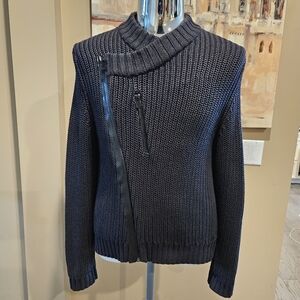 Calvin Kline Men's Black Cross Zip CK One Sweater size M